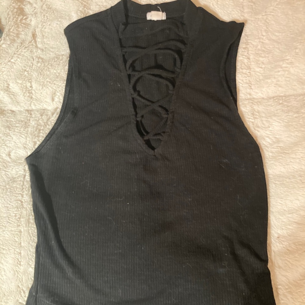 Black Crop Top Garage Small
